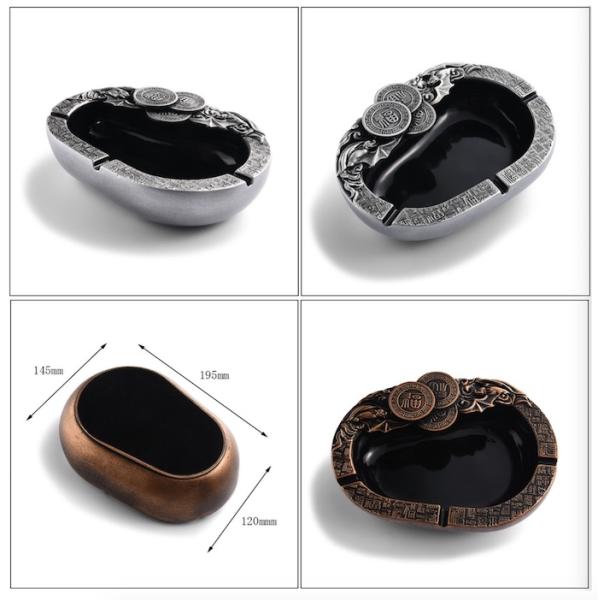 OEM ODM Sandblasting Portable Metal Pocket Ashtray Corrosion Resistance