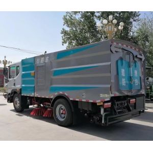 4x2 Street Sweeper Truck Road 6 Wheelers Blue Vacuum Cleaning