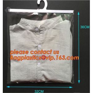 Reusable Transparent Hanger Hook Plastic Bags, biodegradable Die Cut Punch