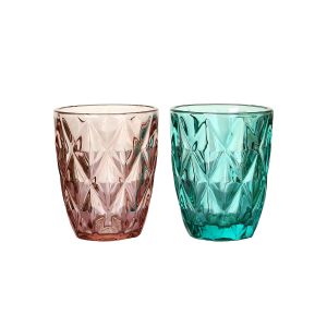 380ml Solid Purple Crystal Highball Glasses CE Approved For Drinking