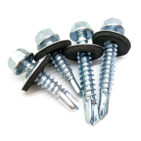 Buy C1022 Steel Hot Treat Galvanized EPDM Washer Hex Flange Bolts at wholesale prices