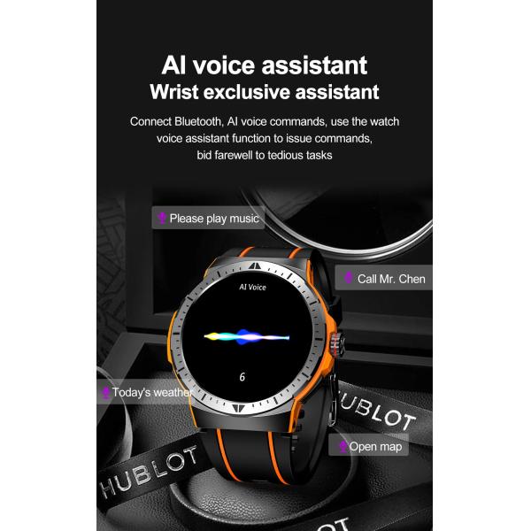 Large Screen Fitness Tracker NFC Smartwatch HK52 Answer Make Call AI Voice Men Outdoor Sport