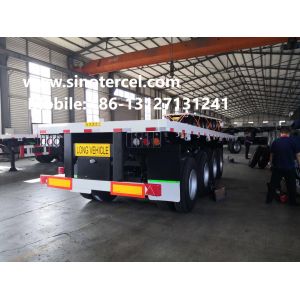 70t Flat Bed Semi Trailer 4 Axles White