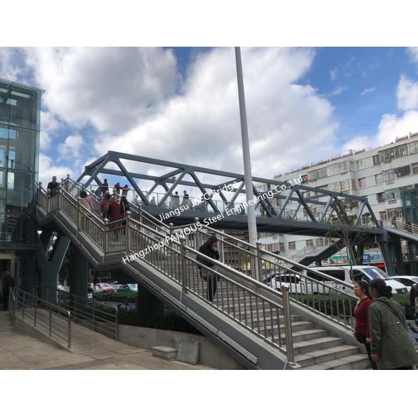 Hot Galvanized Steel Truss Bridge Girder Supporting Structure Flyover Footbridge