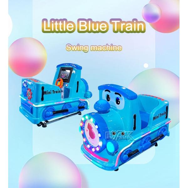 Little Blue Train Coin Operated Electric Kiddie Car Amusement Equipment
