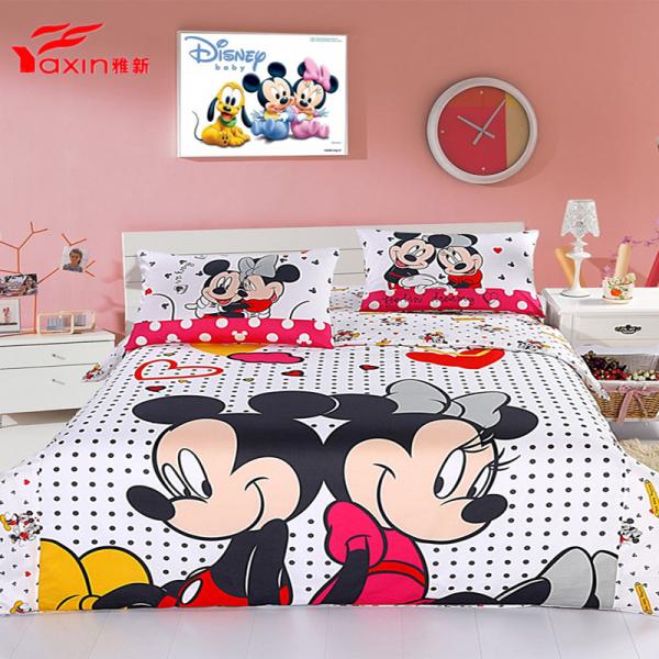 Buy OEM brand Disney mickey mouse bedding sheet sets,kids Microfiber Polyester bed linen.Home textiles manufacturer china at wholesale prices