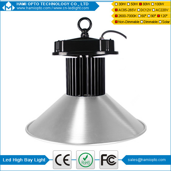 Super Bright 80w Led High Bay Lights Warm White Cool White CE and RoHS for indoor and outdoor using