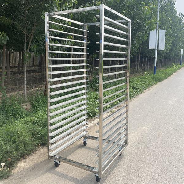 Buy 15 16 30 32 Trays Bakery Tray Rack Trolley 300kgs Load Stainless Steel Bread Rack at wholesale prices