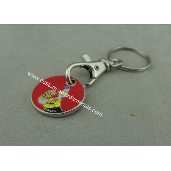 Customized Trolley Coin Keyring , Shopping Trolley Coin Holder / Caddy Coin with Key ring