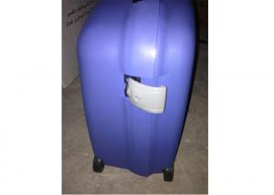 China PP Plastic Hard Case Bright Blue Suitcase Luggage Sets With Big And Universal Wheels on sale