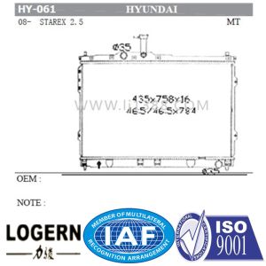 Hyundai Starex 2.5'08 Replacement Aluminum Radiator Mt OEM 25310-4h050