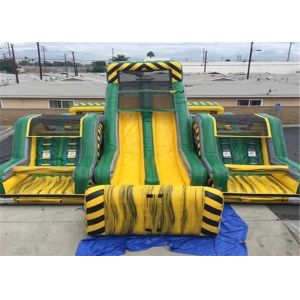 90 FT Long Obstacle Course Jumping Castle Crazy Sports Game Puncture Proof