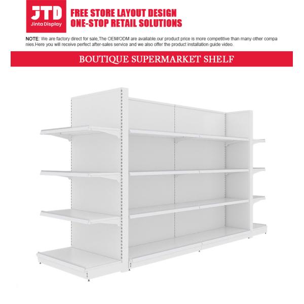 Custom Metal Supermarket Shelving Gondola Display 30-100KGS Capacity