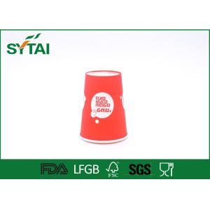 Little Paper Material Throw Away Coffee Cups Red , 100% Food Grade