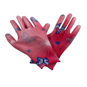 Wear Resistant Garden Work Gloves , Floral Womens Gardening Gloves