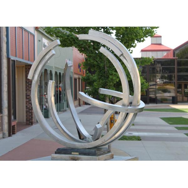 Buy Street Decoration Contemporary Type Stainless Steel Outdoor Sculpture With Matt Finishing at wholesale prices
