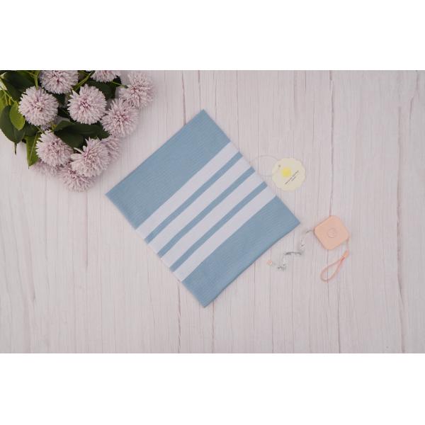 Sweat Absorbing Knitted Pique Fabric , 225cm Tight Woven Striped Knitted Fabric