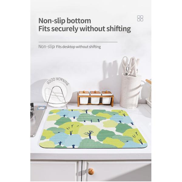 30*40cm/40*50cm Kitchen Drying Mat for Stone Countertops Customizable and Durable