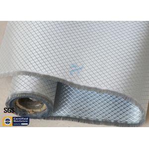Silver Coated Fabric Aluminized Fiberglass Cloth 6.5OZ 0.2MM 260℃ Checked