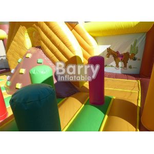 Kids Clearance Western Theme House Inflatable Toddler Playground With Slide