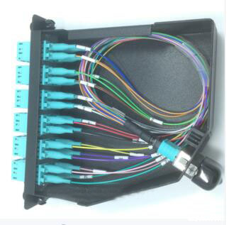 MPO - LC 0.9mm Full Loaded Mpo Cassette , Fiber Optic Cassette Made By Cold Rolled Steel Sheet