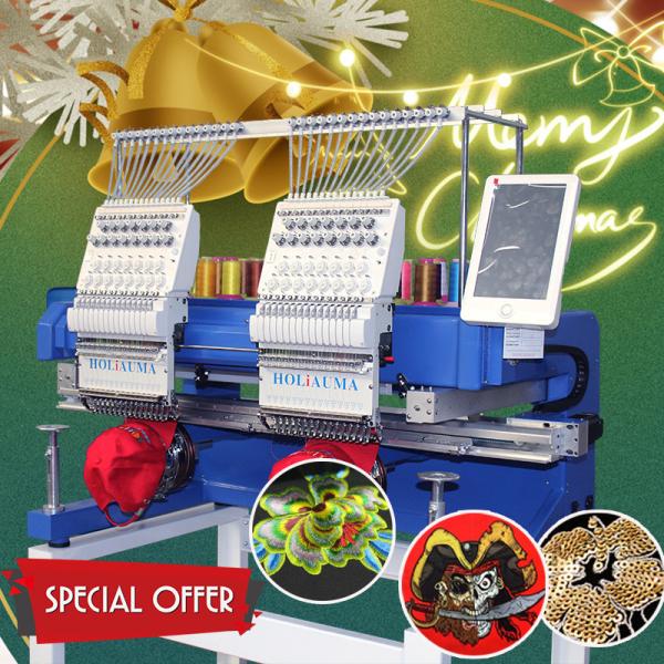 2 head embroidery machine newest technology multi functions computer embroidery