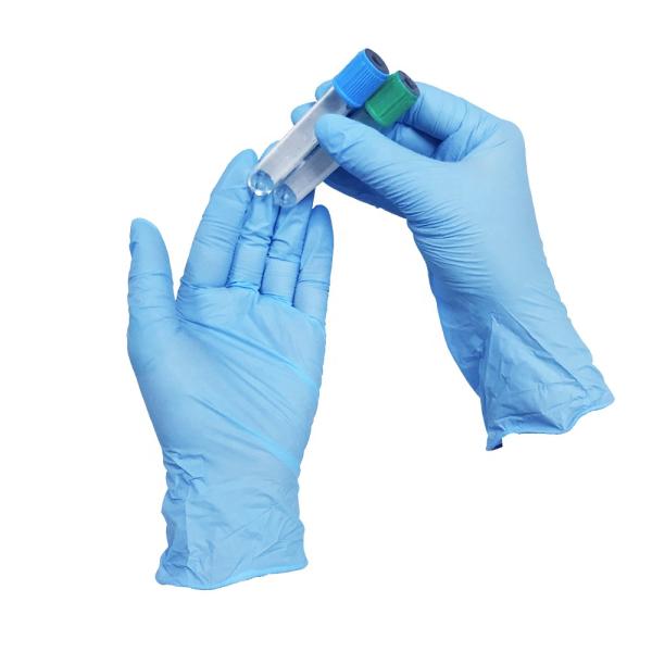 FDA approved medical blue examination powder free disposable nitrile gloves