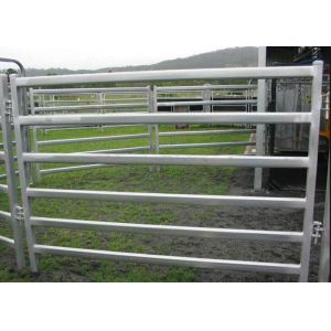 Over Tube 6 Rails Galvanized Cattle Panels , Cattle Yard Gates 6FT X 10FT Size