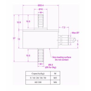 Tension Load Cell 50kg Force Measurement 500N Tension Force Sensor 100lb