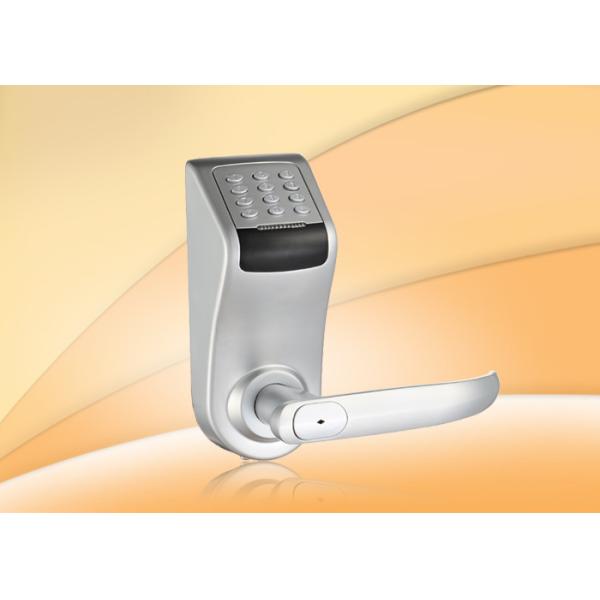 Zinc Alloy Finger Scanner Door Lock / Silver Chrome Plating Digital Password