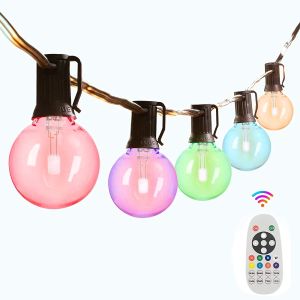 Quality Remote Control G40 100ft 50 Sockets Ip44 Dimmable String Lights for sale