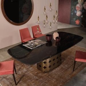 Luxury Hotel High-end Stainless Steel Marble Gold Entrance Table