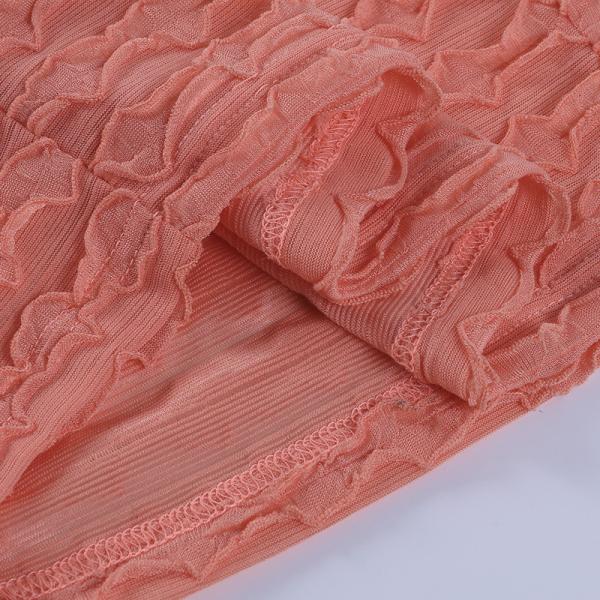 Contrast Color Stitching Halter Neck Cross Over Dress 89cm