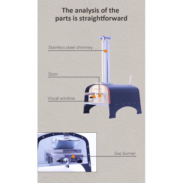 Universal Stainless Steel Wood-Fired Pizza Oven BBQ Grill for G.W./N.W 18.2/20.45kg
