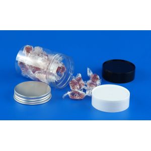Transparent Round Plastic Jars , Easy Opening Small Round Plastic Containers