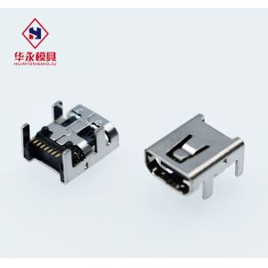 8pin Right Angle Female Jack DIP Micro Usb Charging Socket