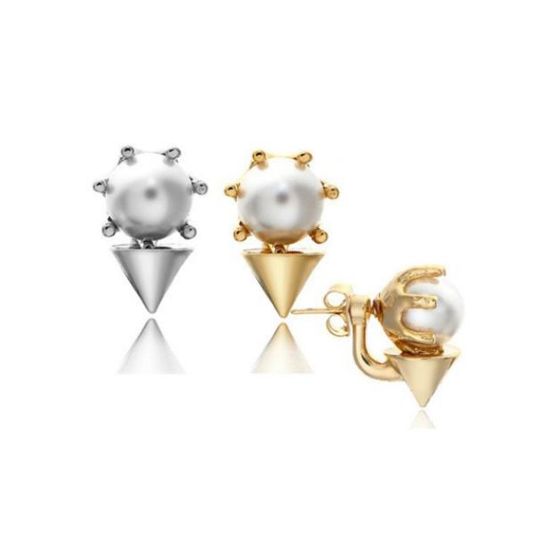 Buy Fashion pearl earrings fashion personality tapered Korean jewelry at wholesale prices