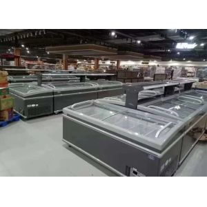 Supermarket Sliding Door Deep Chest Freezer Combined Refrigerator