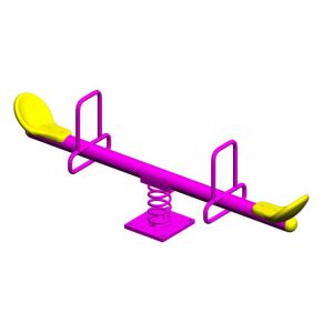 Seesaw Plastic Seat Preschool Play Equipment Outdoor Galvanized Steel