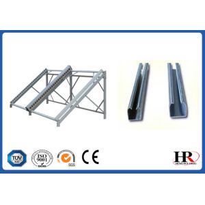 Metal Steel Frame Making Machine , Solar Strut Channel Roll Forming Machine