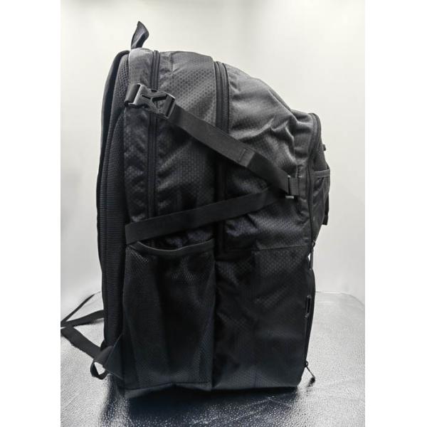 Large Capacity Custom Football Backpack , Black Soccer Backpack With Shoe Compartment