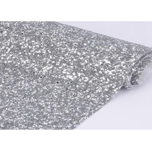 Quality 54&quot; Width Silver Glitter Cotton Fabric For Making Shoes Material And Wall Covering for sale