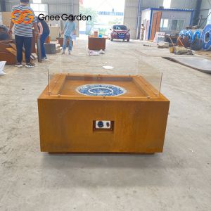 Table Top Steel Fire Pits Outdoor Patio Heater Corten Steel Fire Pit