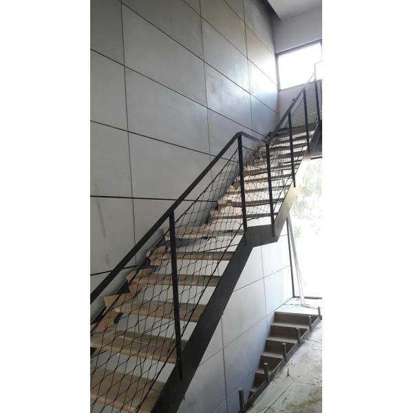 High Strength Black Oxide Wire Rope Mesh Waterproof For Balustrade Infill Security