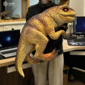 Multi Layer Silicone Dinosaur Hand Puppet Rust Proof Customizable