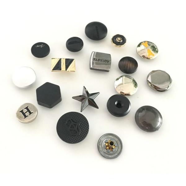 Wholesale metal sewing button custom logo brass buttons