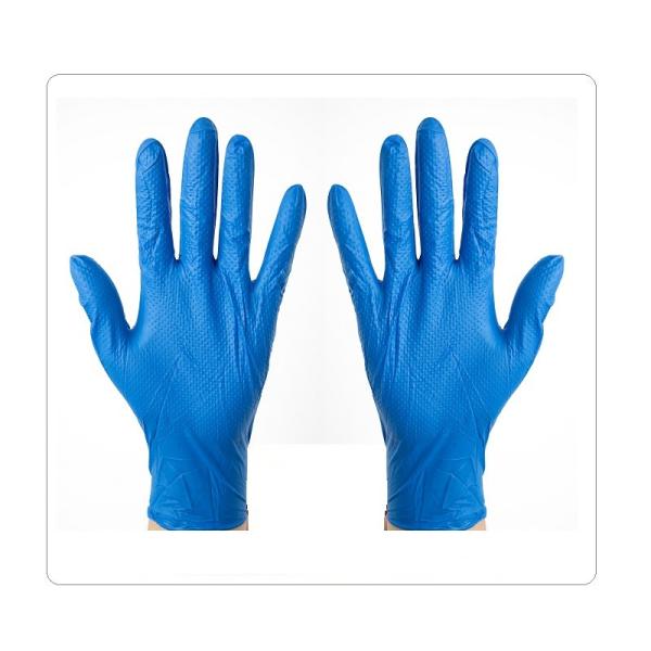 Buy Gardening Blue Nitrile Disposable Work Gloves With High Flexibility at wholesale prices