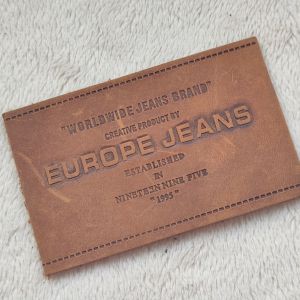 Wholesale Custom Real Leather Patches Brand Logo PU Leather Debossed Logo for