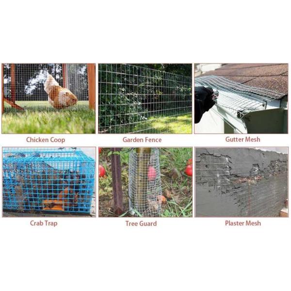 1/4" Opening Stainless Steel Welded Wire Mesh Rolls Hot Dipped Galvanized