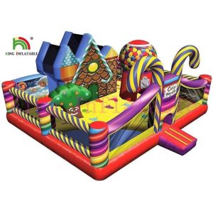 Quality Candy Theme PVC Blow Up Bouncy Castle Colorful And Amazing Design For Kids for sale